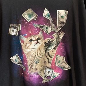 Cat making it rain shirt Clearance